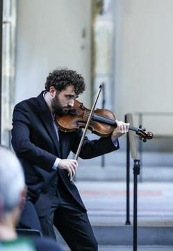 Ethan Chaves performing in Busch Hall